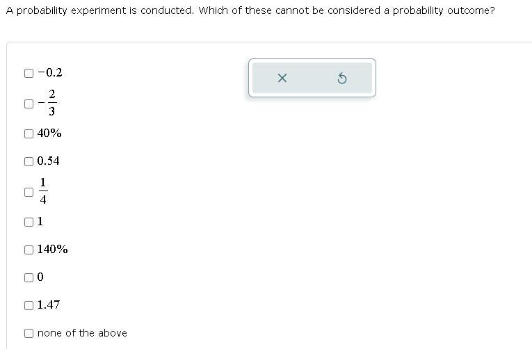 Solved A probability experiment is conducted. Which of these | Chegg.com