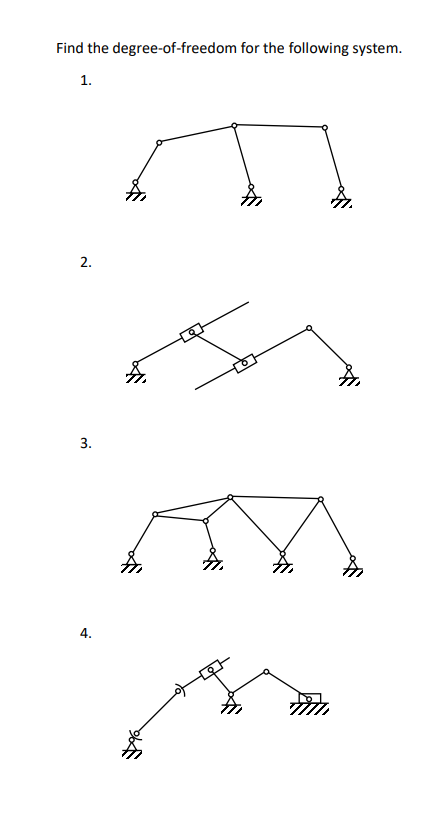 Solved Find The Degree Of Freedom For The Following System Chegg Com   PhpytLdCU