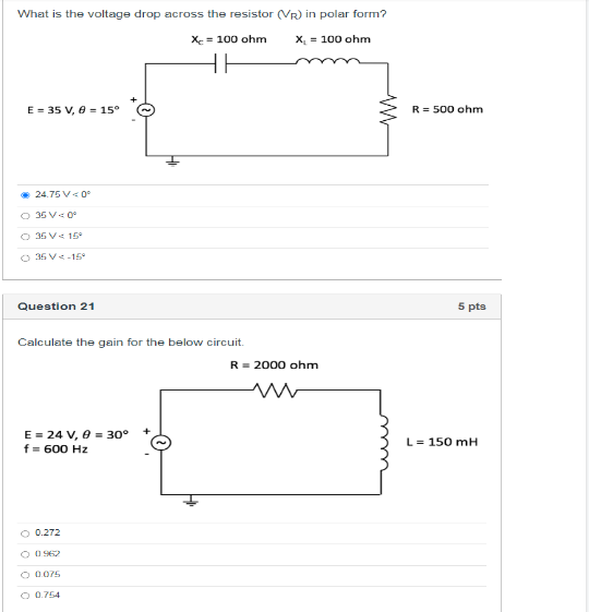 Solved Question 18 3 Pts What Is The Value Of Xe For A Ca Chegg Com