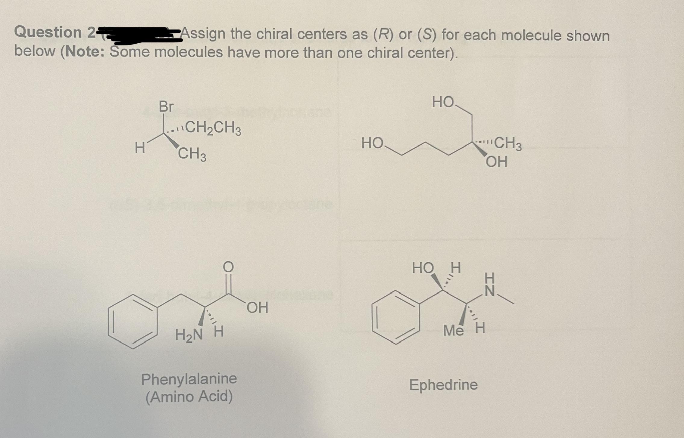 Solved Question 2 2 Assign the chiral centers as (R) or (S) | Chegg.com