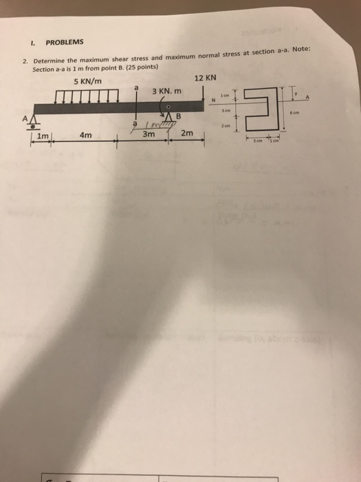 Solved I. PROBLEMS 2. Determine the maximum shear stress and | Chegg.com