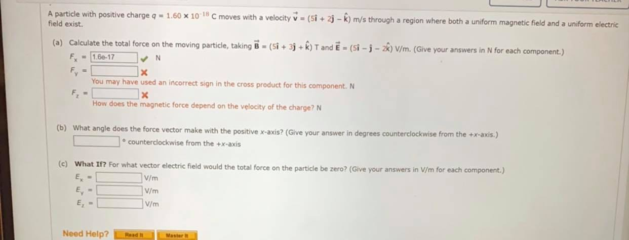 Solved A Particle With Positive Charge Q 1 60 X 10 18 C Chegg Com