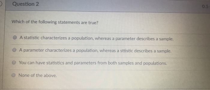 Solved Which of the following statements are true? A | Chegg.com