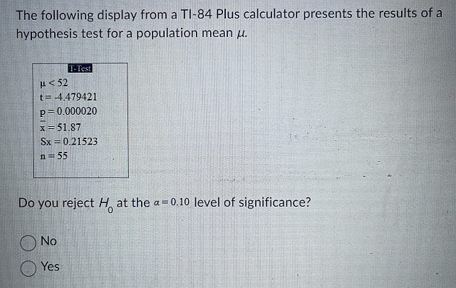 how to do hypothesis testing on ti 84