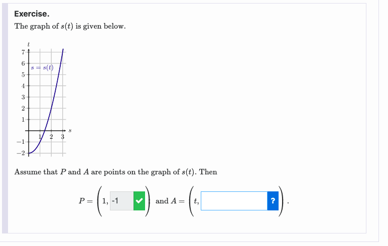 Solved Exercise. The graph of s(t) is given below. 7 6 6 8 | Chegg.com