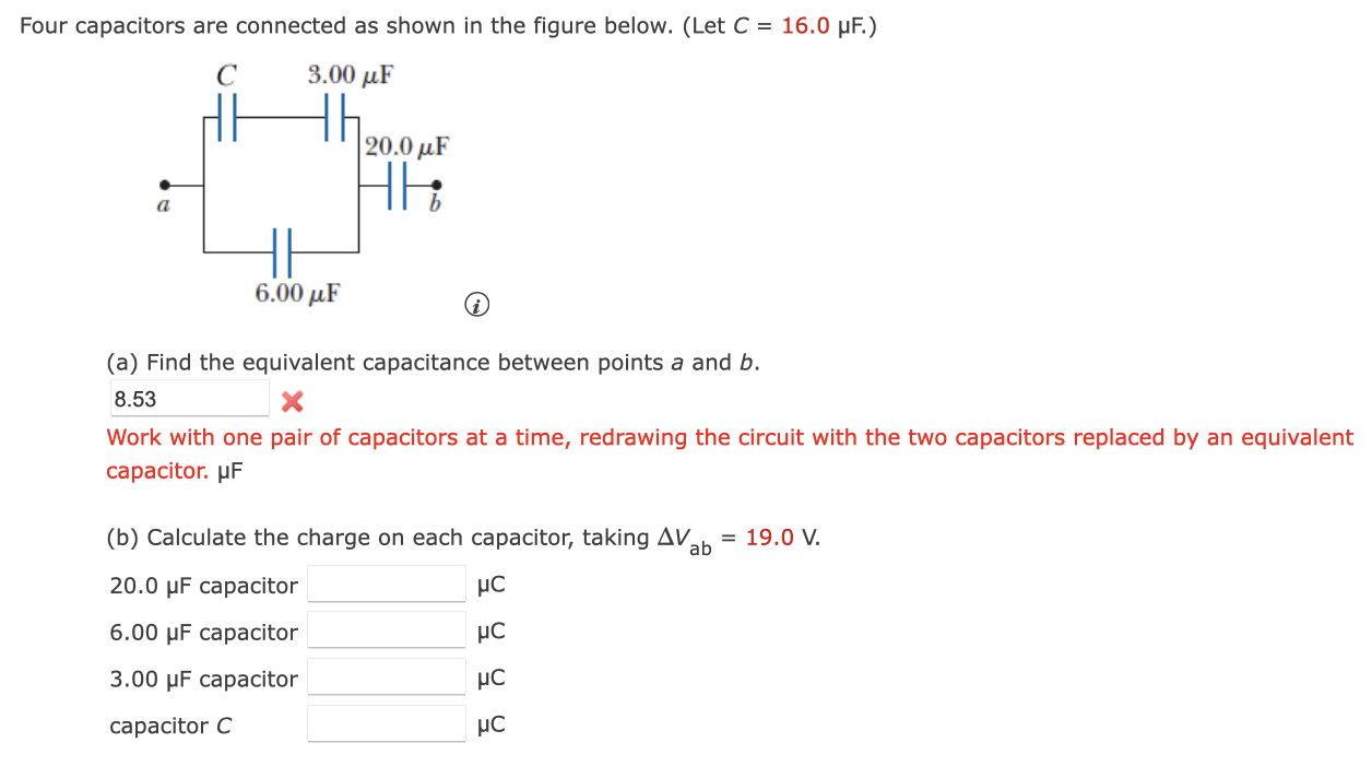 Solved Four Capacitors Are Connected As Shown In The Figure | Chegg.com