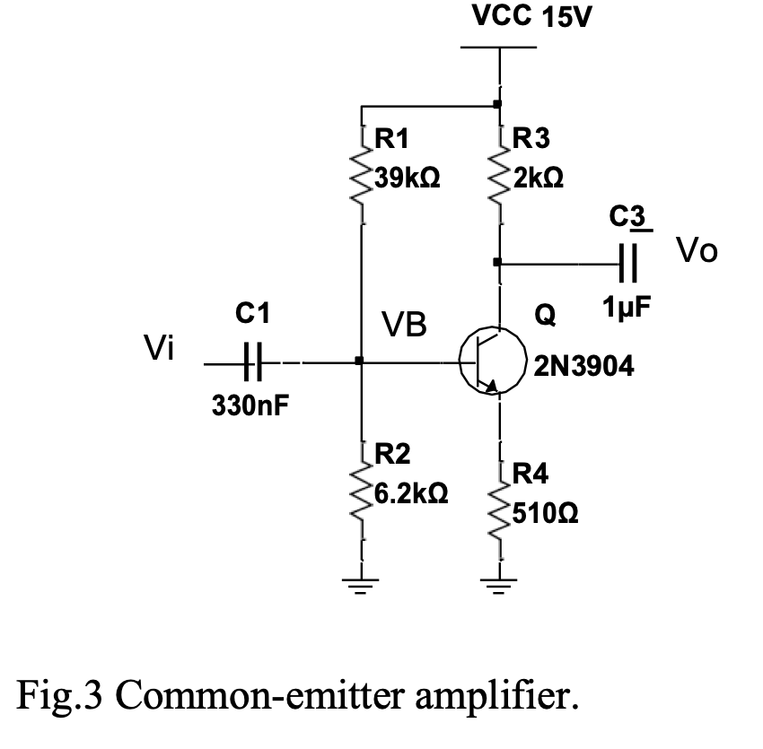 Solved 3. Common - Emitter Amplifier A) Construct The | Chegg.com