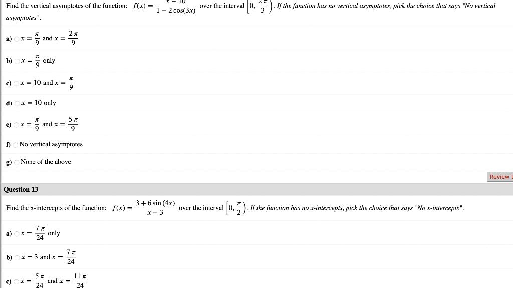 Solved Find The Vertical Asymptotes Of The Function 9986