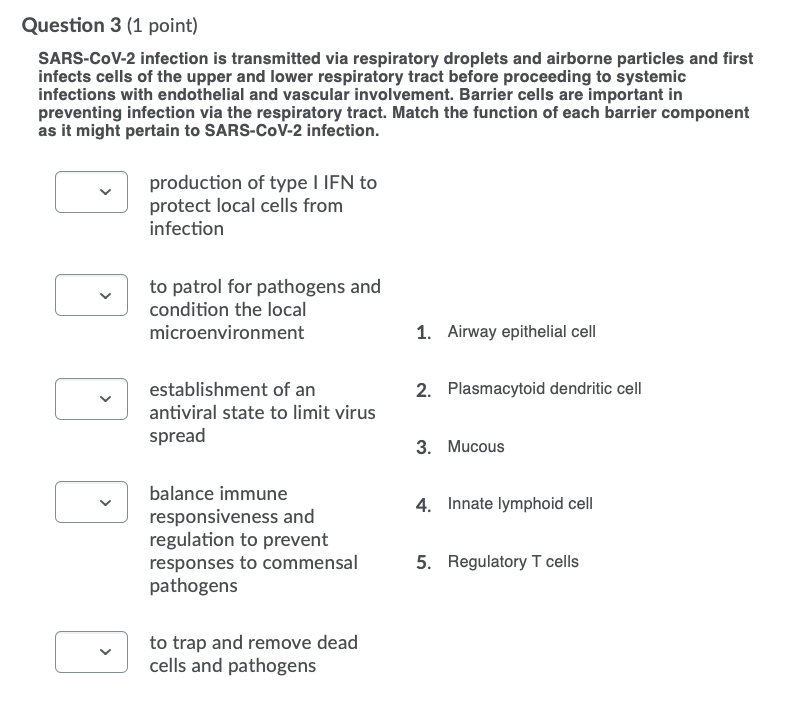 Solved Question 3 (1 point) SARS-CoV-2 infection is | Chegg.com