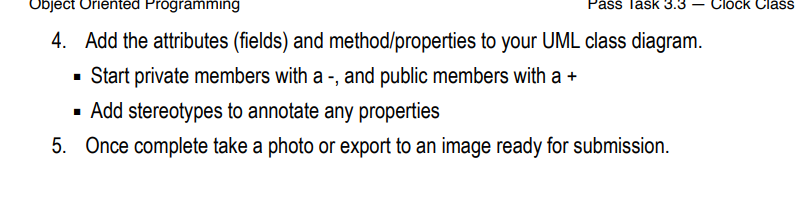 Object Oriented Programming Pass Task 3.3 - Clock | Chegg.com