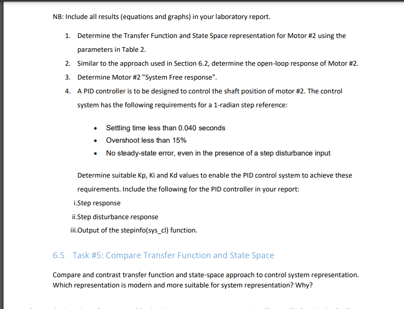 Solved 8 6.4 Task #4: Specific DC Motor Position Control The | Chegg.com