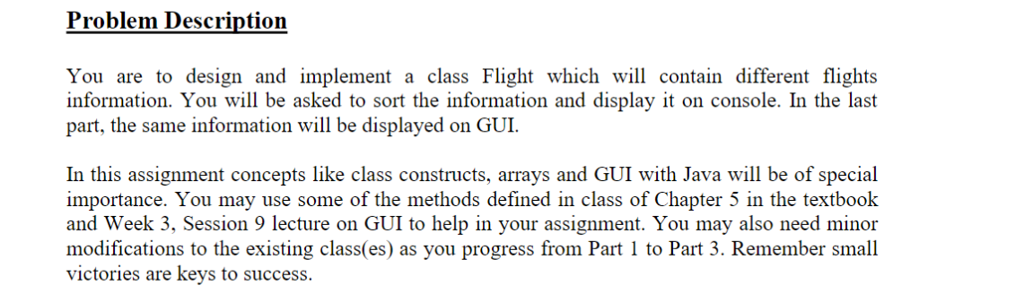 Solved Problem Description You are to design and implement a | Chegg.com