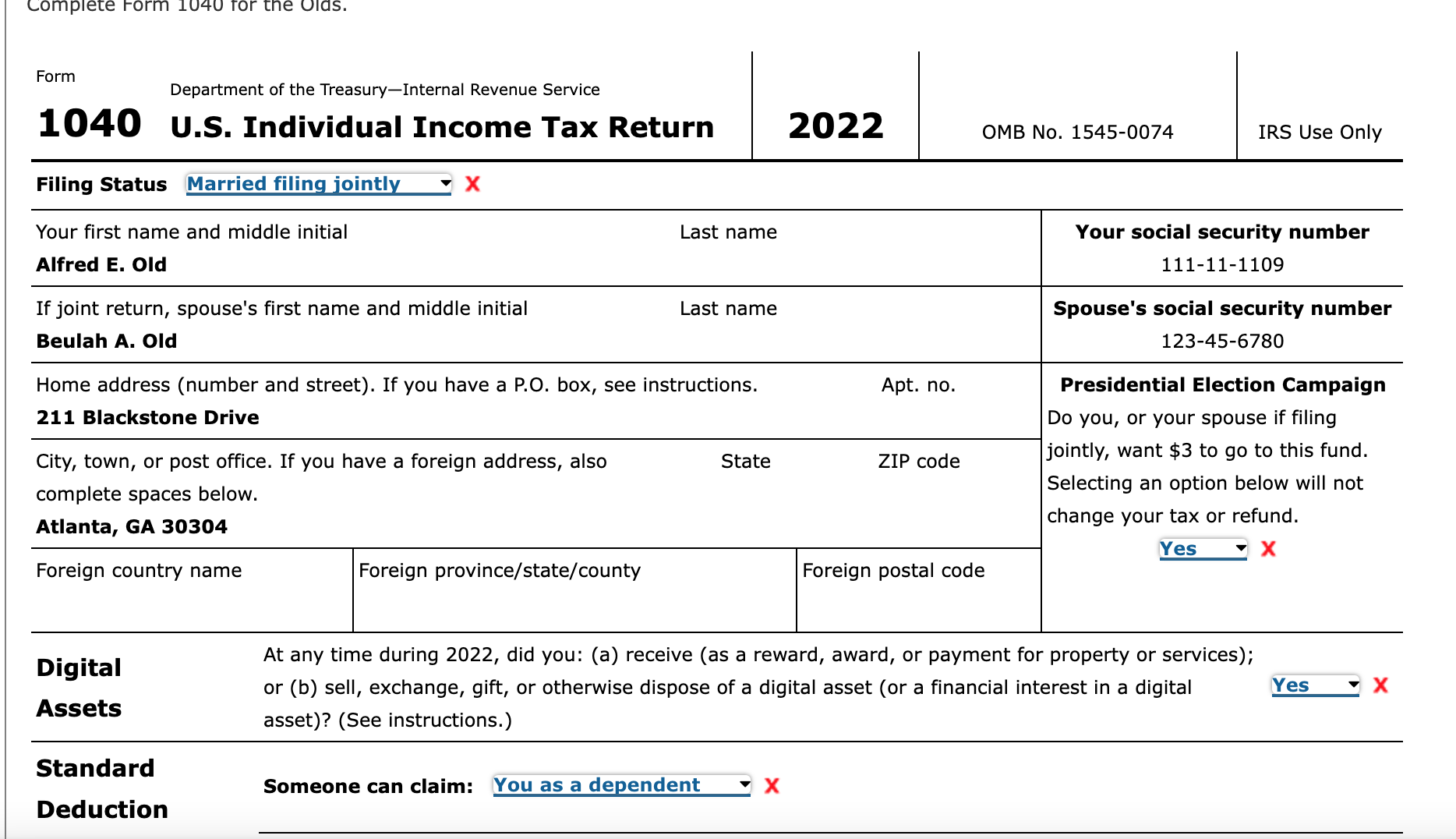 Solved Note This problem is for the 2022 tax year.Alfred E.