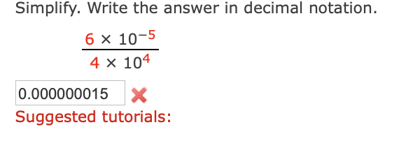 Solved Simplify. Write the answer in decimal notation. | Chegg.com
