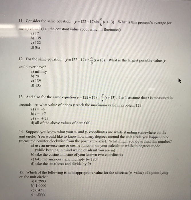 Solved ,π 11 . Consider the same equation: y = 122 + 17 | Chegg.com