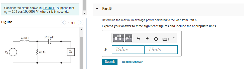 Solved Part A Consider the circuit shown in (Figure 1). | Chegg.com