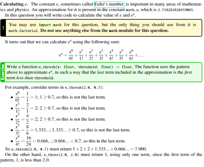 Solved Calculating e. The constant e, sometimes called