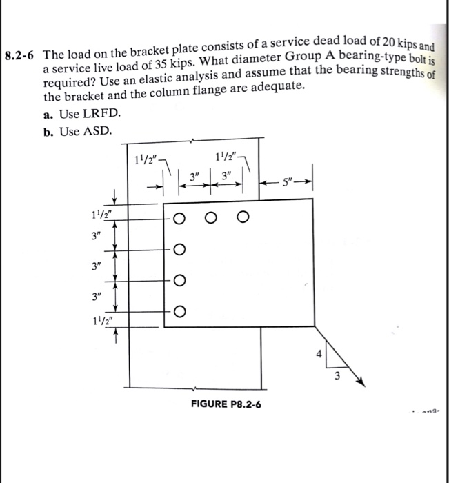 Solved 8.26 The load on the bracket plate consists of a
