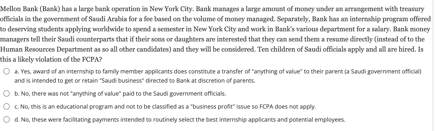 Mellon Bank (Bank) has a large bank operation in New