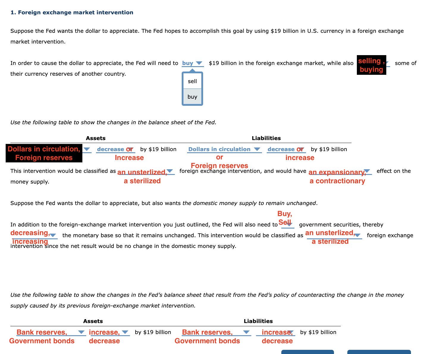 Solved 1. Foreign Exchange Market Intervention Suppose The | Chegg.com