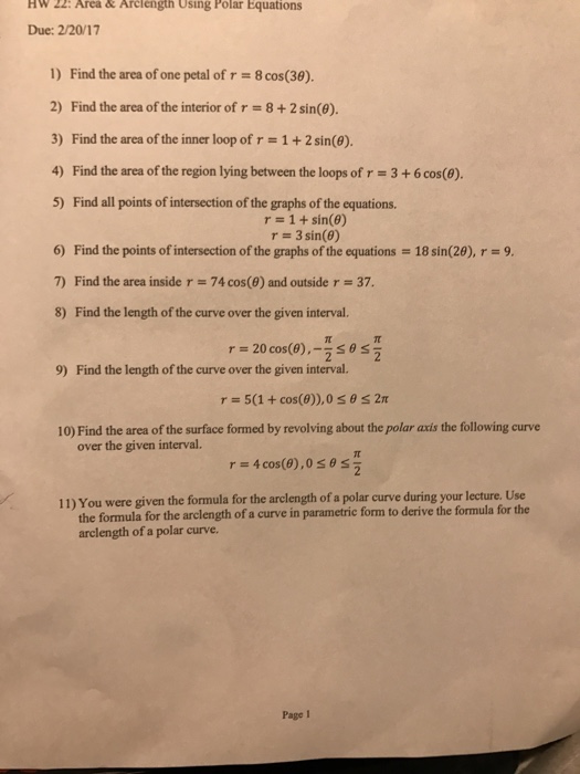 Solved Find the area of one petal of r = 8 cos(3 theta).