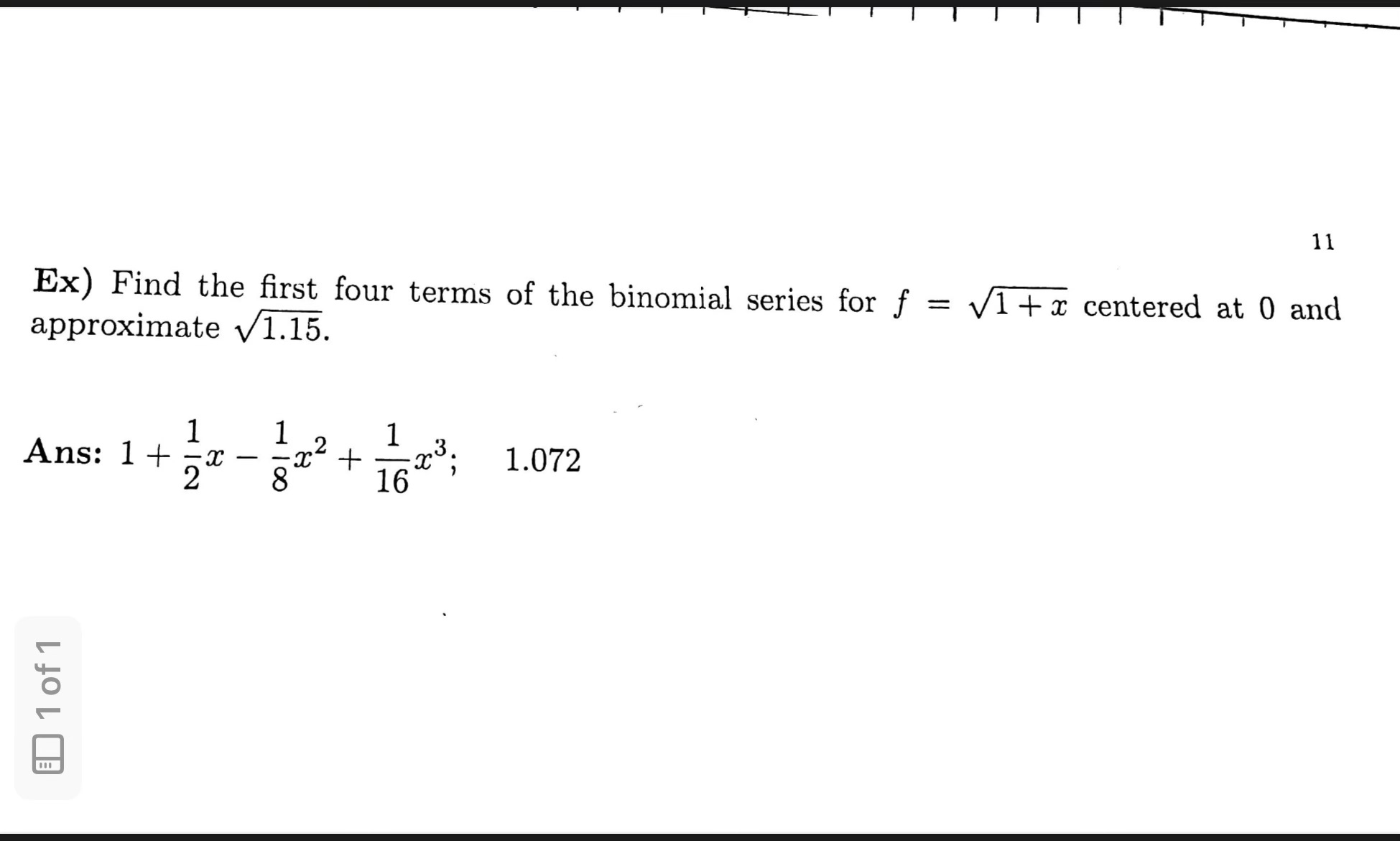 Solved Ex Find The First Four Terms Of The Binomial Series