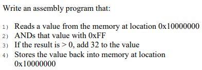 Solved Write an assembly program that: 1) Reads a value from | Chegg.com