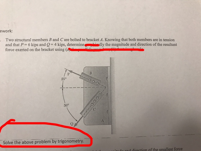 Solved Ework Two Structural Members B And C Are Bolted To | Chegg.com