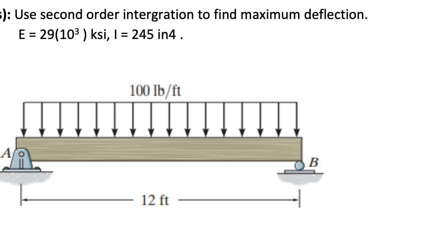 Solved :): Use second order intergration to find maximum | Chegg.com