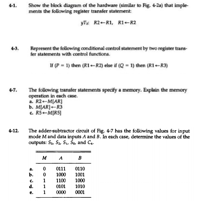 Solved 4-1. Show the block diagram of the hardware (similar | Chegg.com
