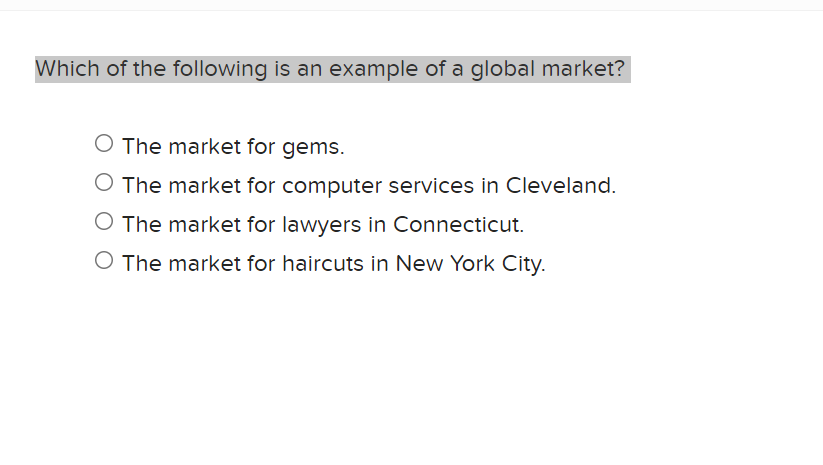 Solved Which of the following is an example of a global | Chegg.com