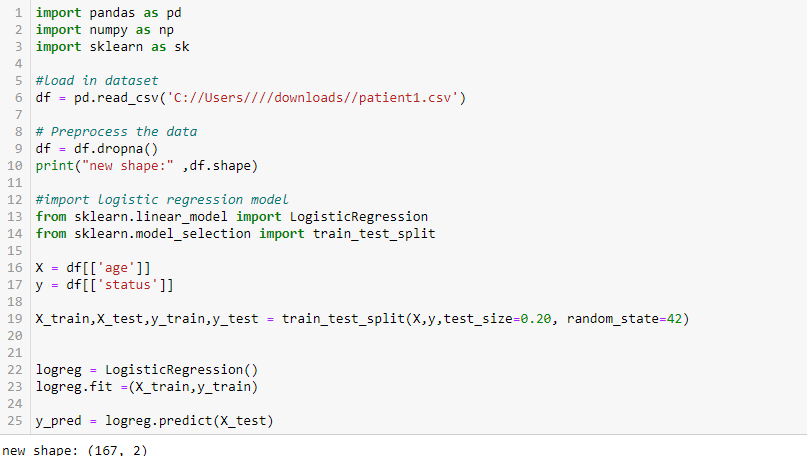 Solved Hello, looking for help with logistic regression in | Chegg.com