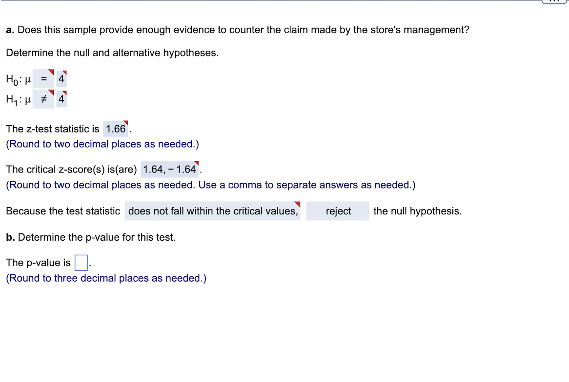 Solved Consider The Hypotheses Shown Below. Given That X = | Chegg.com