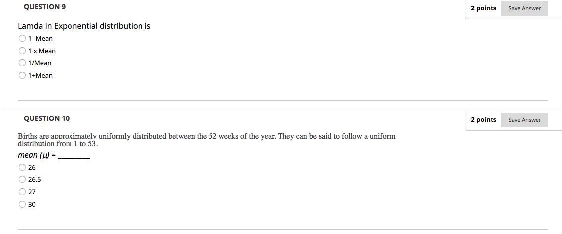 Solved QUESTION 1 2 points Save Answer A continuous random | Chegg.com