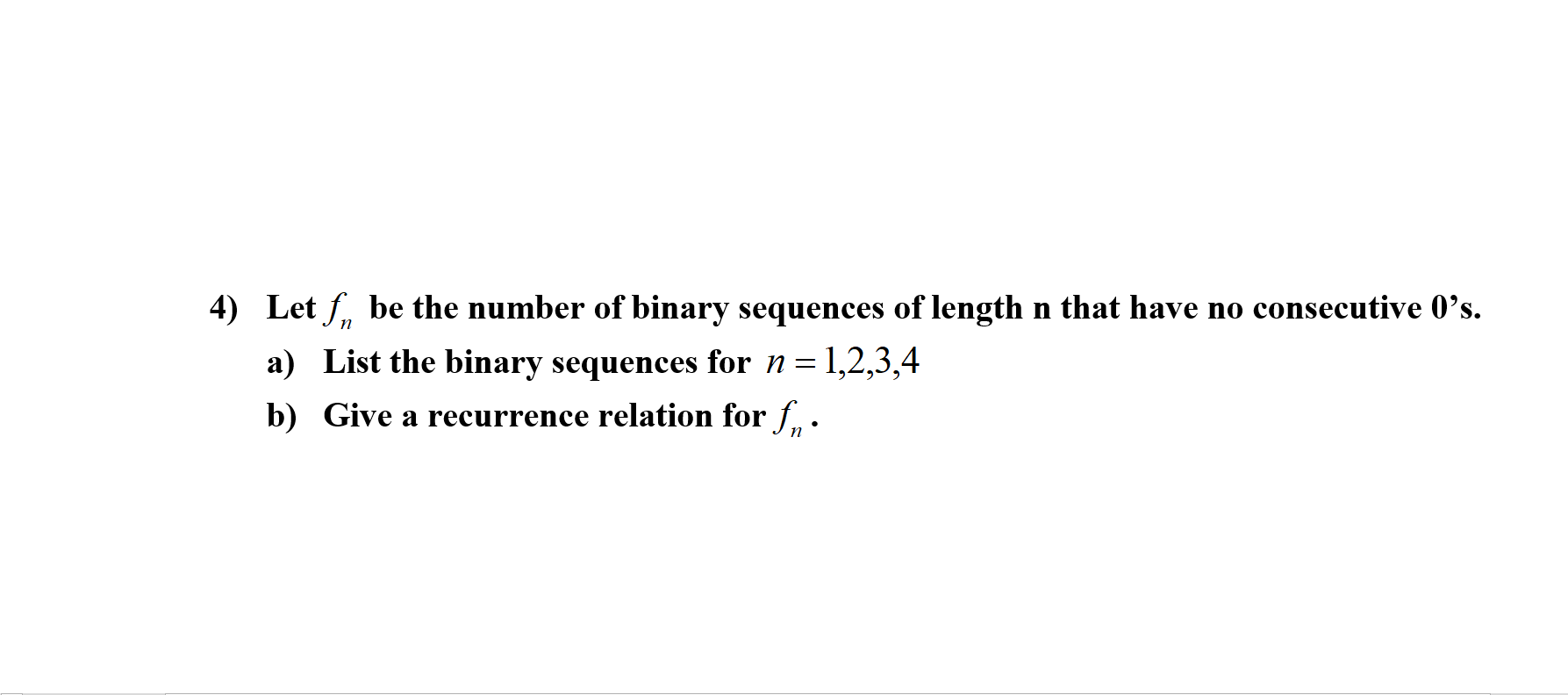 binary sequences which are eventually zero