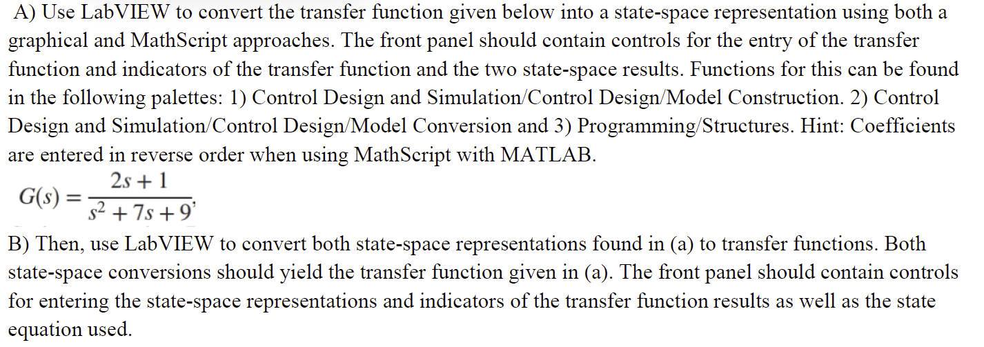 Solved Please use LabVIEW and show how to do it please such | Chegg.com