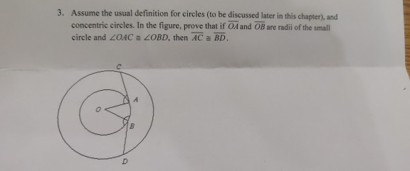 Solved 3. Assume the usual definition for circles (to be | Chegg.com