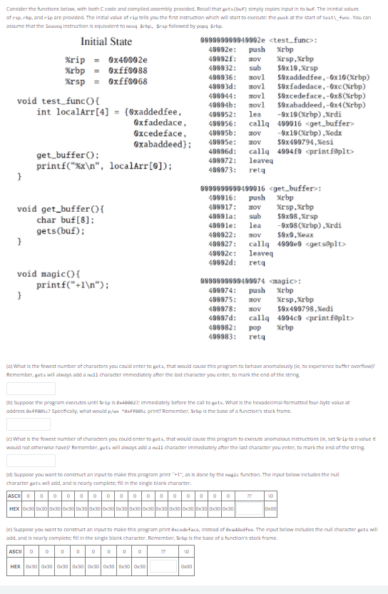 Solved Consider The Functions Below, With Both Code And | Chegg.com