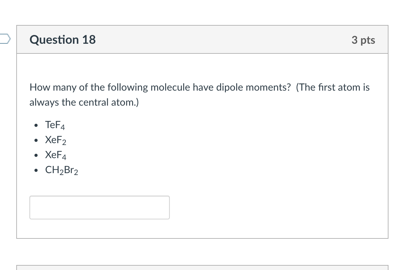 Solved D Question 21 3 pts Which of the following molecules | Chegg.com