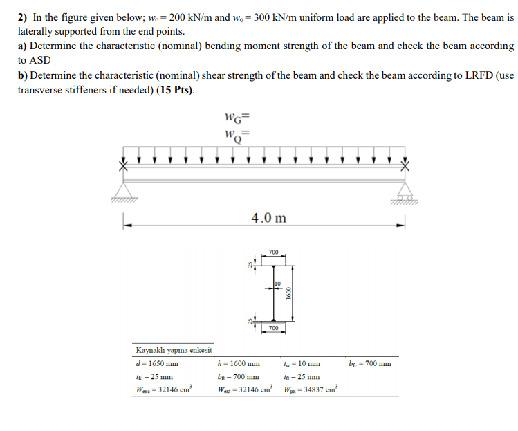 Solved 2 In The Figure Given Below Wa 200 Kn M And We Chegg Com