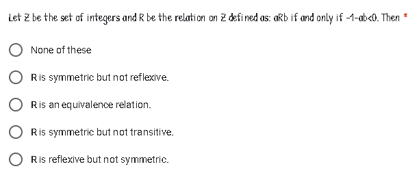 Solved Let Z Be The Set Of Integers And R Be The Relation On | Chegg.com