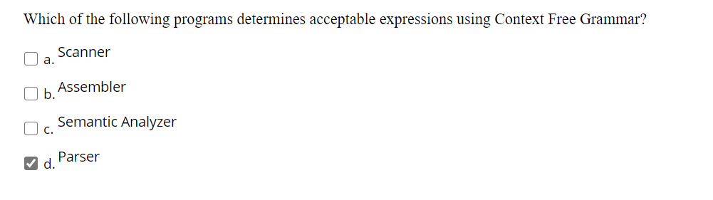 Solved Which of the following choices is an acceptable | Chegg.com