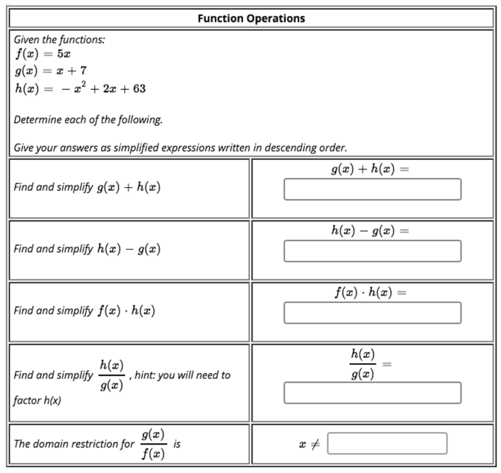 Solved Given the function f(x) = 6x – 8, evaluate and | Chegg.com