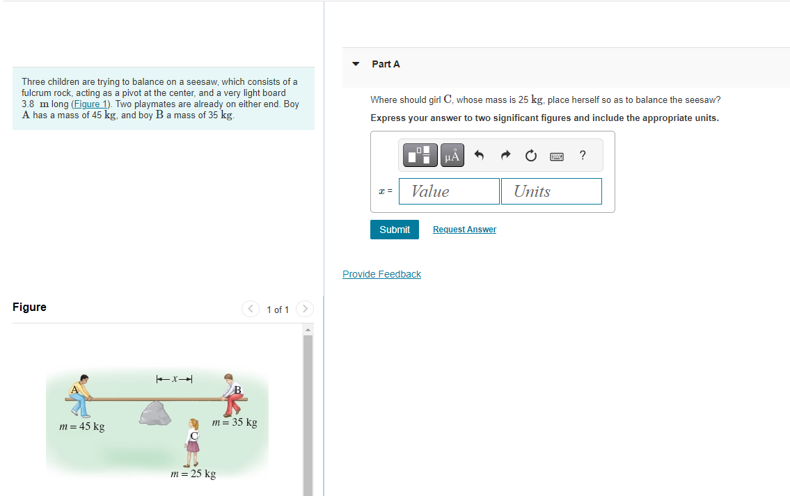 Solved Three children are trying to balance on a seesaw, | Chegg.com