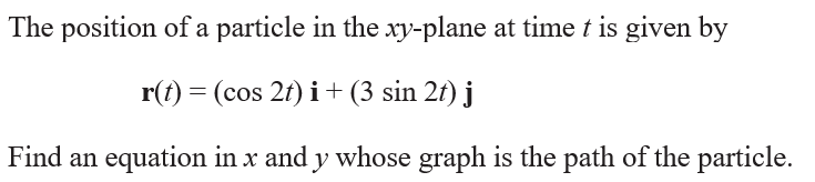 Solved The position of a particle in the xy-plane at time t | Chegg.com