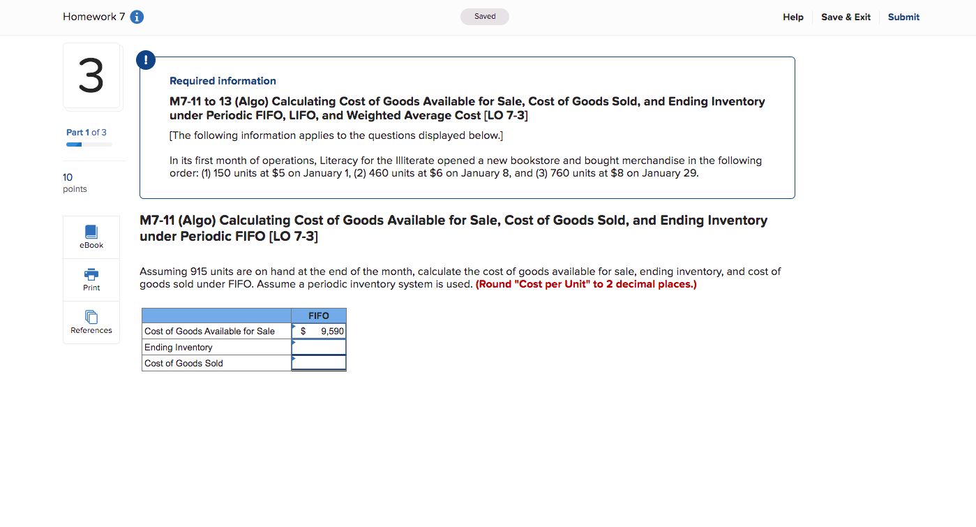 Solved Homework 7 A Saved Help Save & Exit Submit 3 Required | Chegg.com