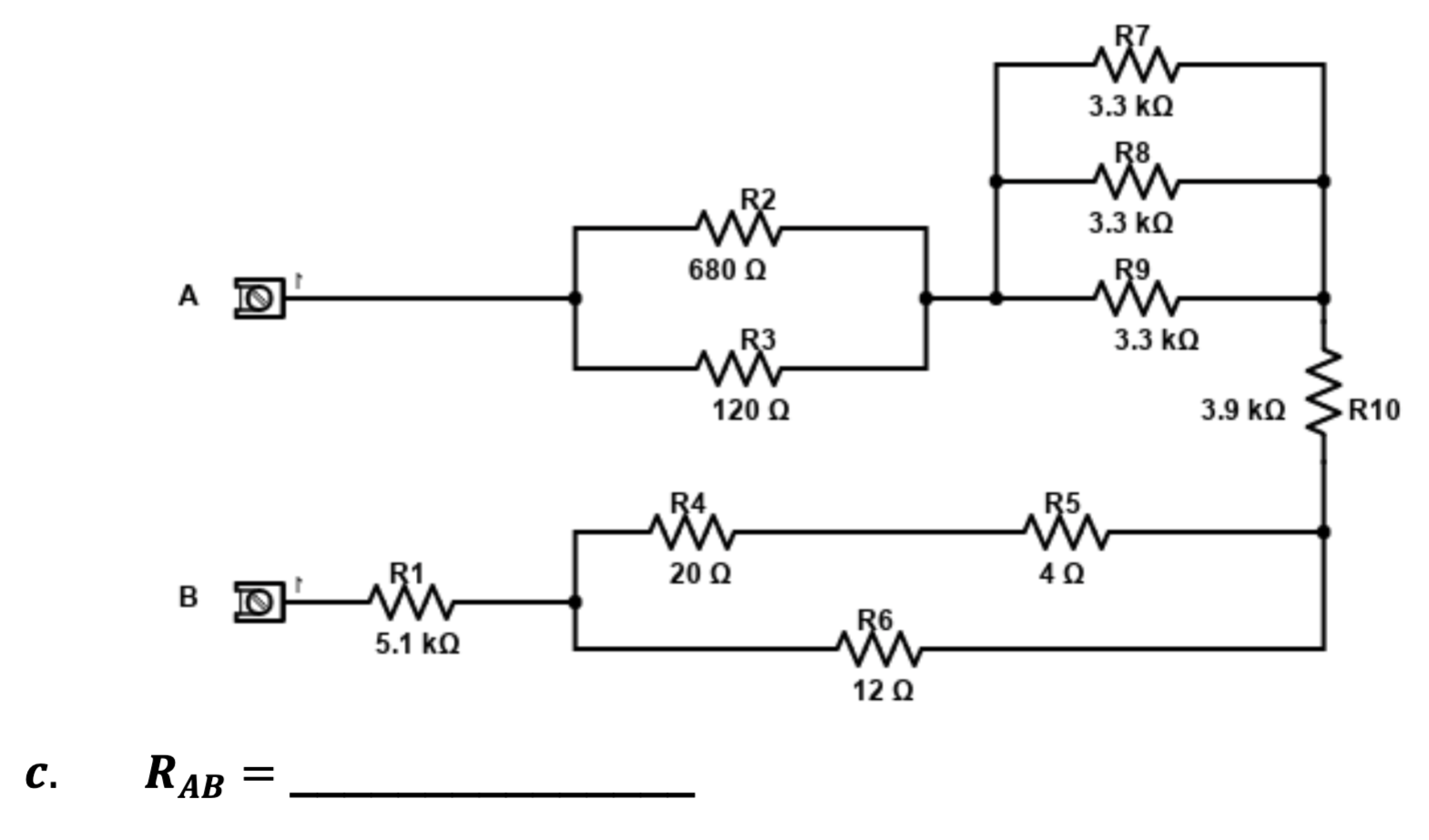 Solved c. RAB= | Chegg.com