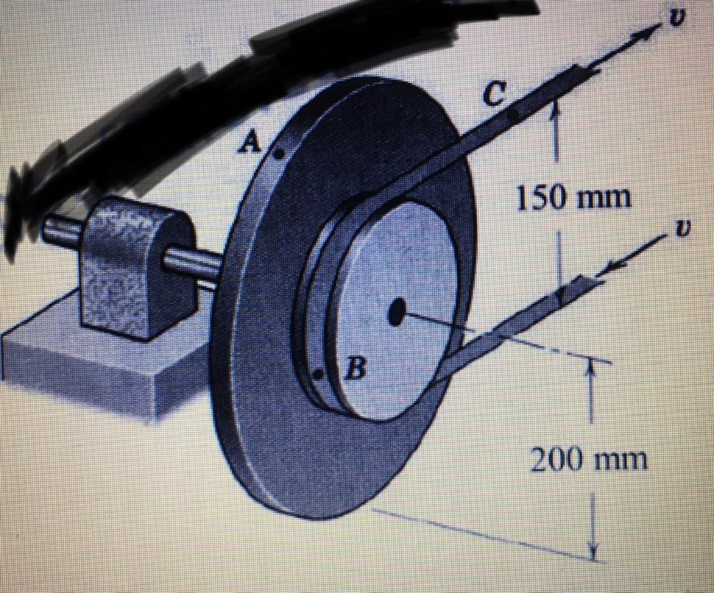 Solved A beltdriven pulley and attached disk are rotating
