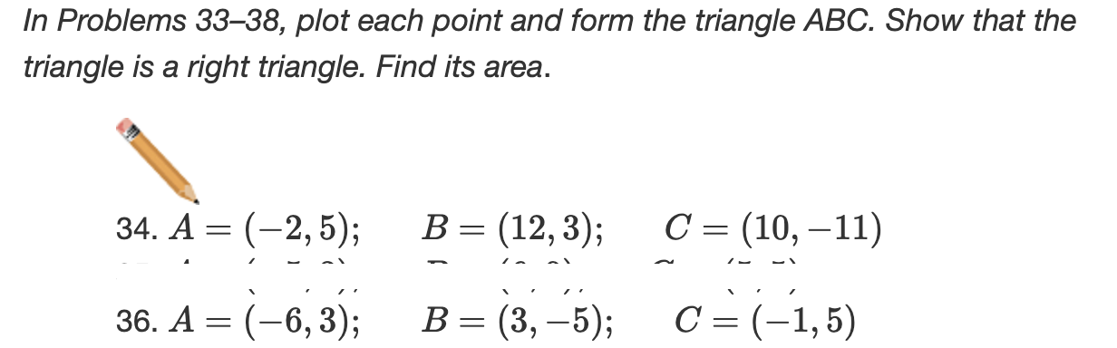 Solved In Problems 33-38, plot each point and form the | Chegg.com