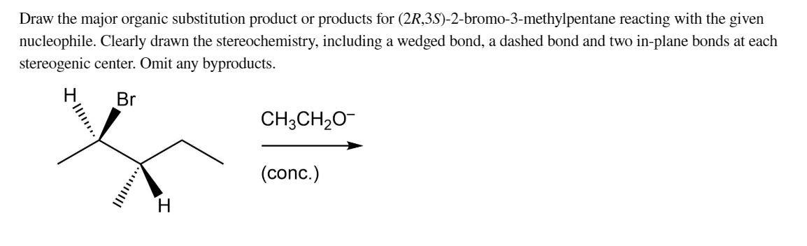 Solved Draw the major organic substitution product or | Chegg.com